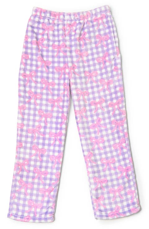 Kids' Bow Print Fleece Pajama Pants