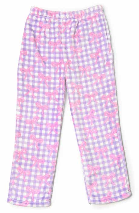 Kids' Bow Print Fleece Pajama Pants