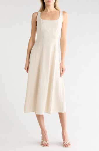 Sleeveless A-Line Midi Dress