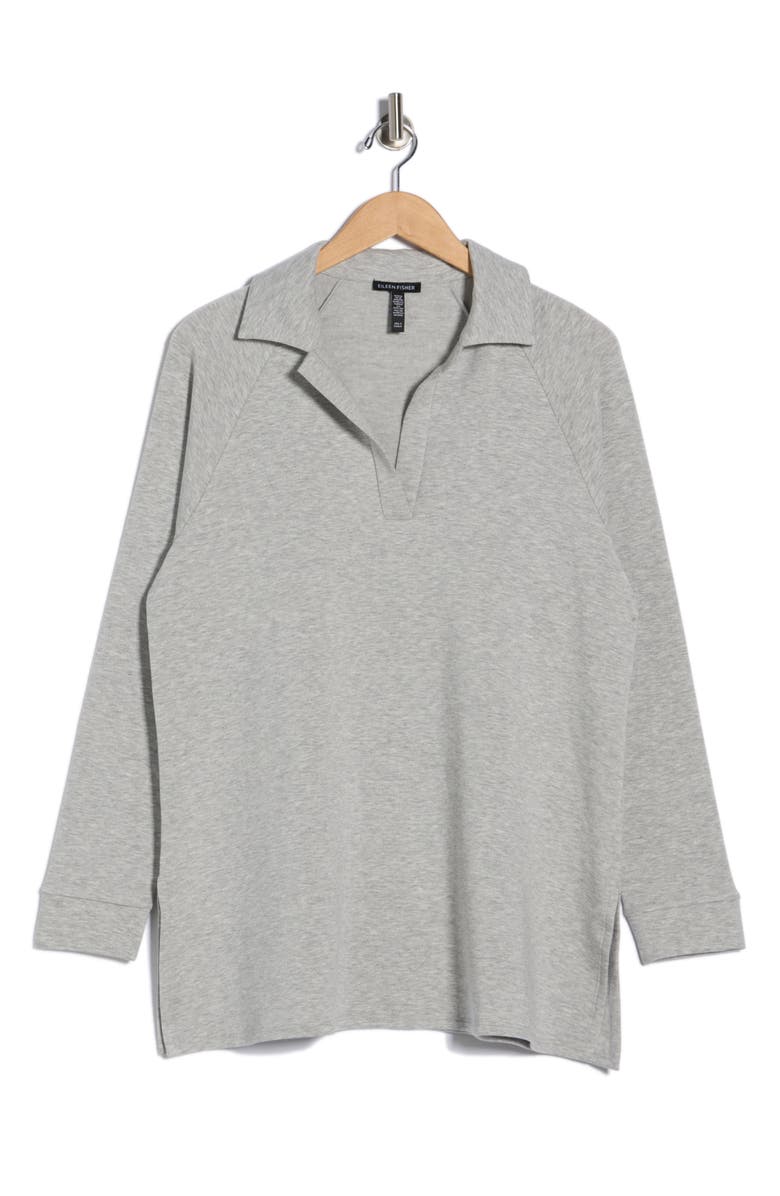 Eileen Fisher Johnny Collar Tencel<sup>™</sup> Lyocell Blend Sweater, Alternate, color, Dark Pearl