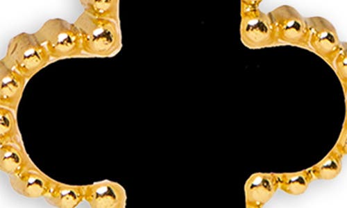 Saachi Clover Charm Huggie Earrings In Gold