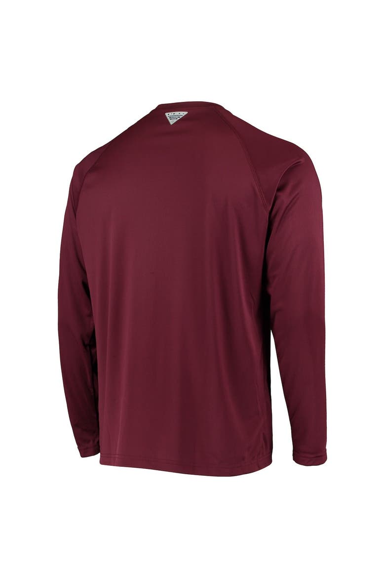 Men's Columbia Maroon Virginia Tech Hokies Terminal Tackle Omni-Shade Raglan Long Sleeve T-Shirt, Alternate, color, Maroon