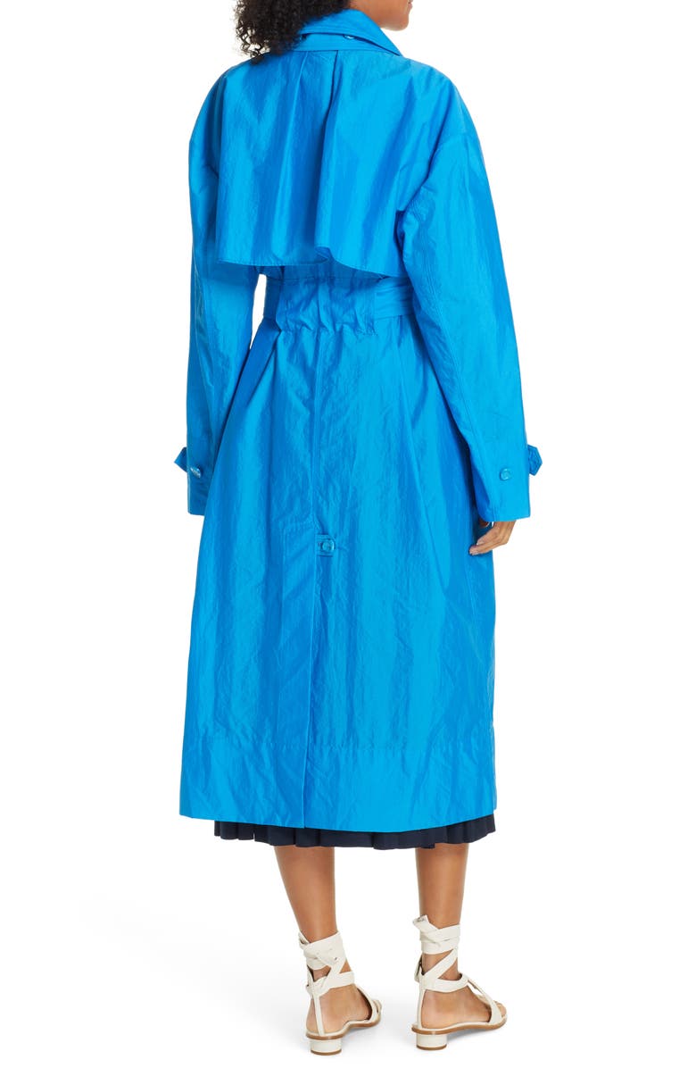 Tibi Double Breasted Trench Coat, Alternate, color,