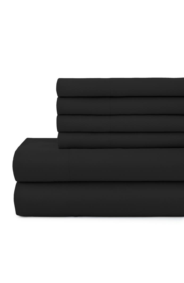 SOUTHSHORE FINE LINENS Vilano Springs Extra Deep Pocket Sheet Set, Main, color, Black