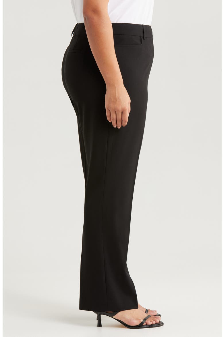 Bird Eye Straight Leg Pants, Alternate, color, BLACK
