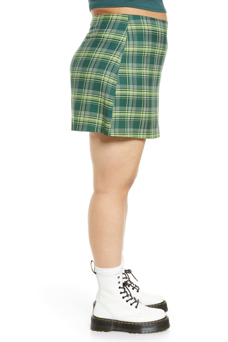 Plaid Miniskirt, Alternate, color, GREEN VERONIKA PLAID