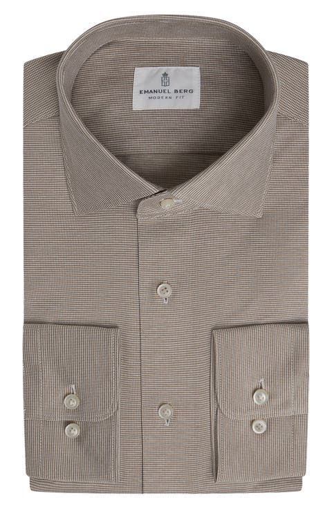 Modern Fit Premium Cotton Jersey Dress Shirt