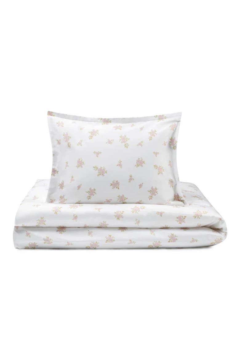 Jardin Crib Duvet Cover, Main, color, PINK