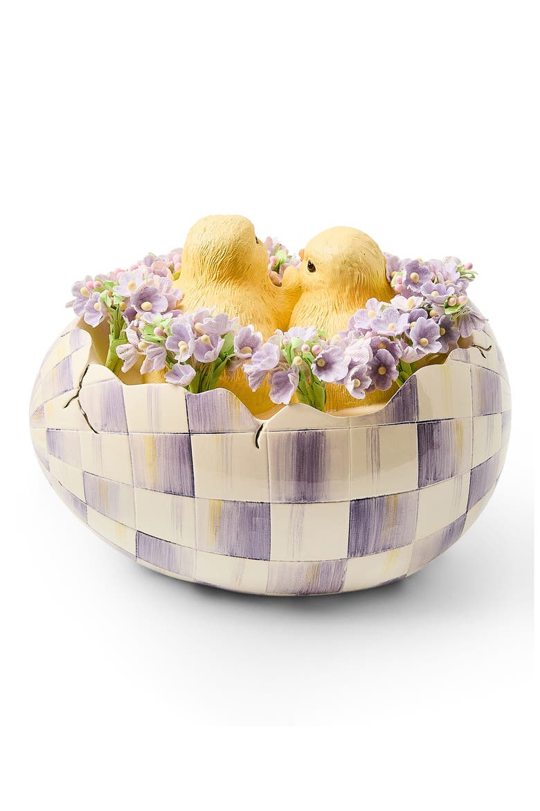 Violet Check Peekaboo Egg Figurine, Alternate, color, PURPLE