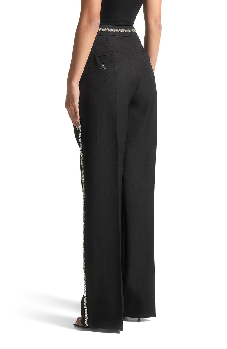 Manière De Voir Patricia Embellished Tailored Trousers, Alternate, color, Black