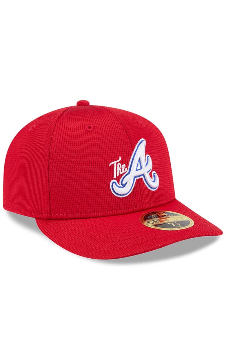 New Era Men's New Era Red Atlanta Braves City Connect Batting Practice Low Profile 59FIFTY Fitted Hat, Alternate, color, 