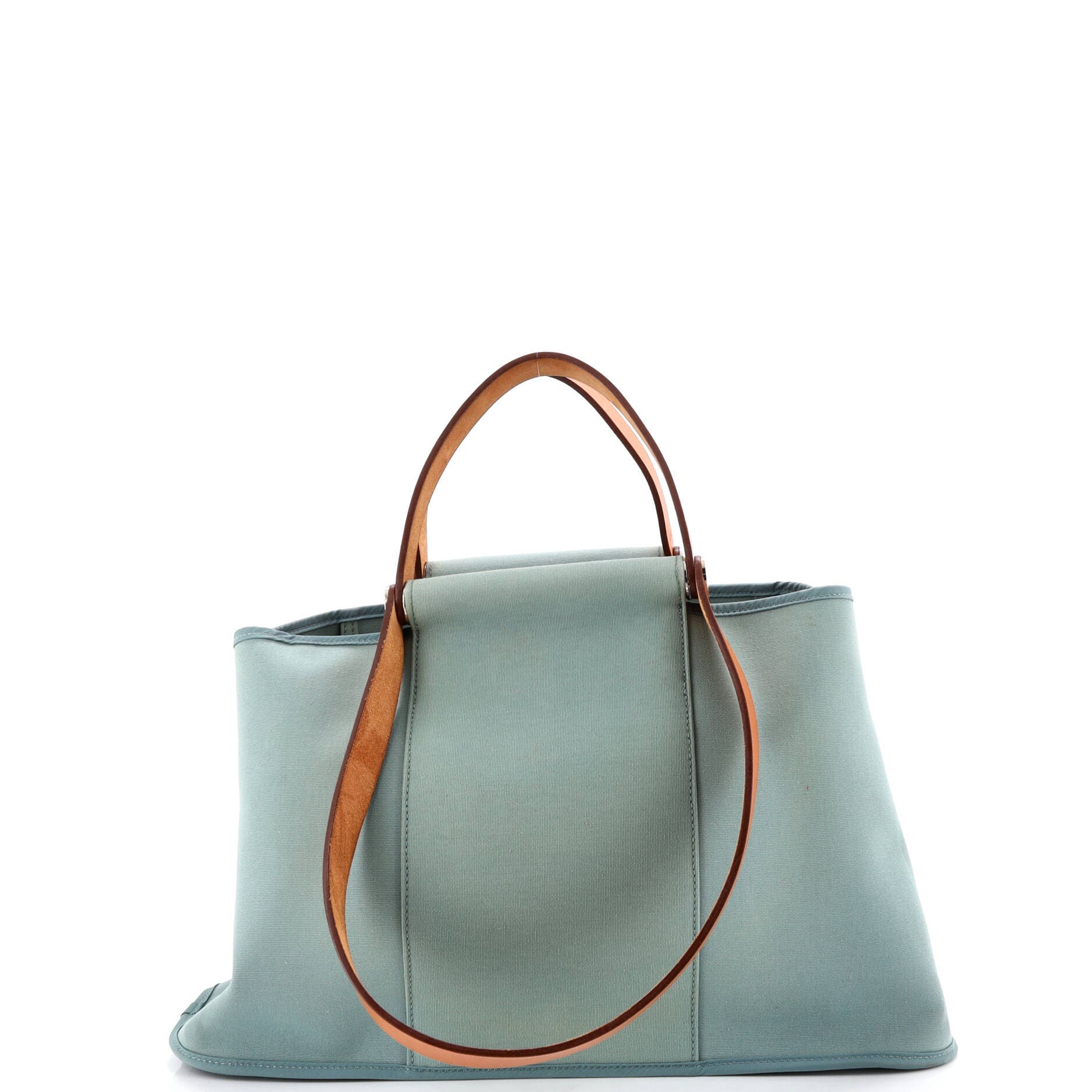 Pre-Owned Hermes Cabag Elan Toile and Leather 39, Alternate, color, Bleu Lin