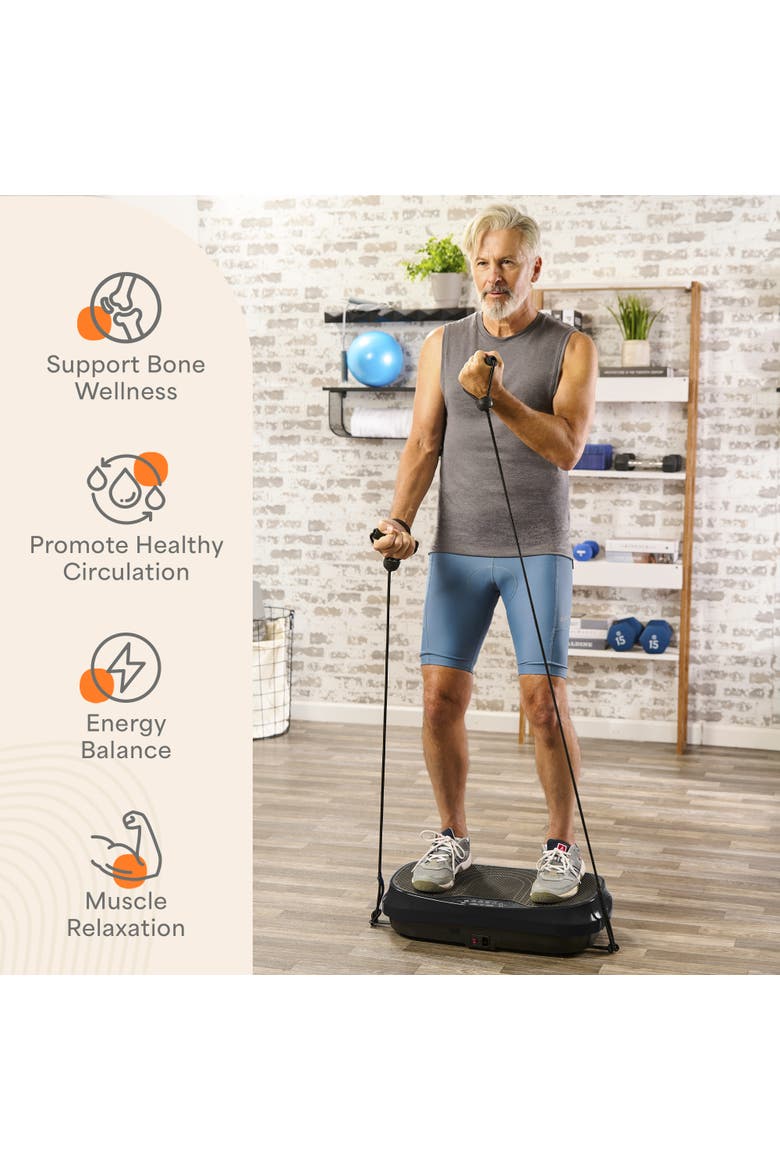 Waver Mini Vibration Plate Exercise Machine for Muscle Toning & Recovery, Alternate, color, Black