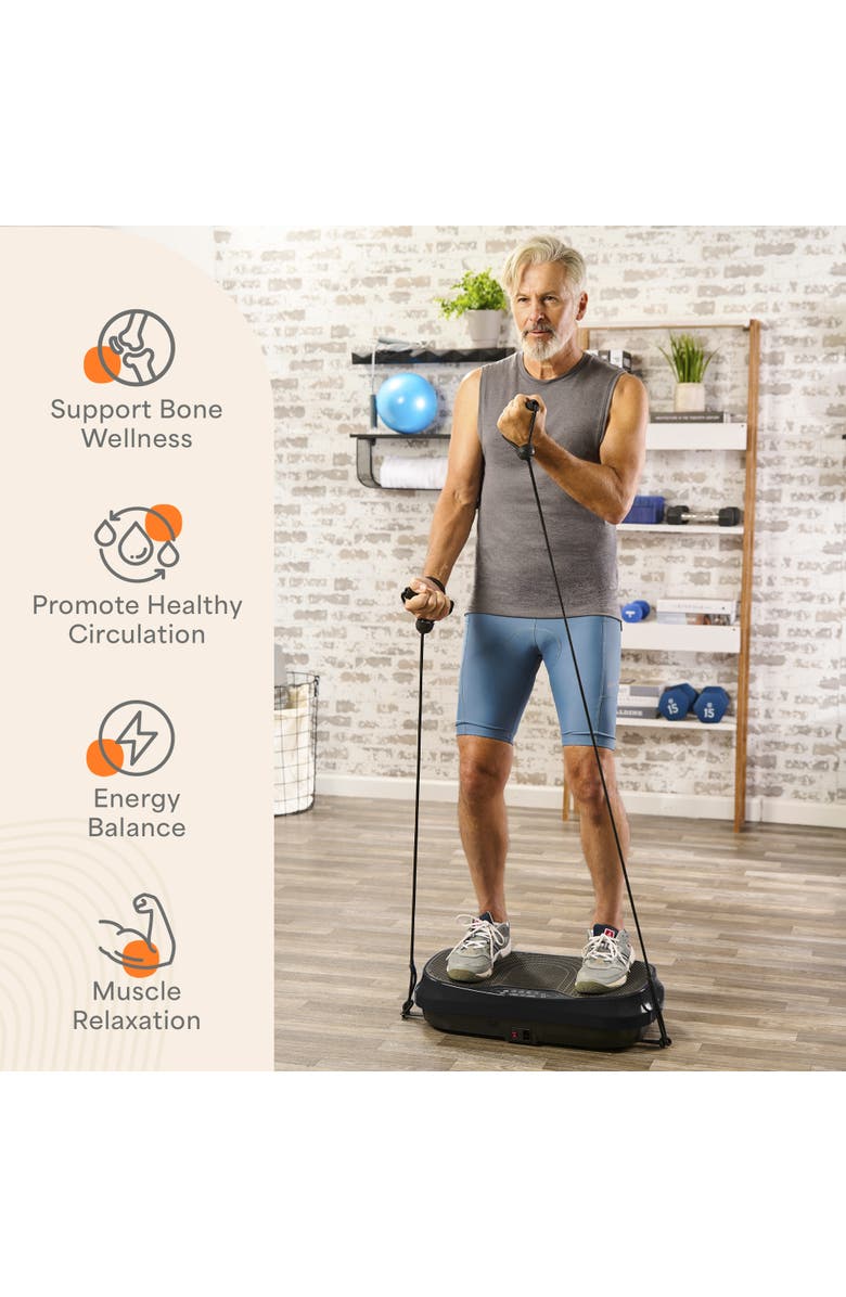 Lifepro Waver Mini Vibration Plate Exercise Machine for Muscle Toning & Recovery, Alternate, color, Black
