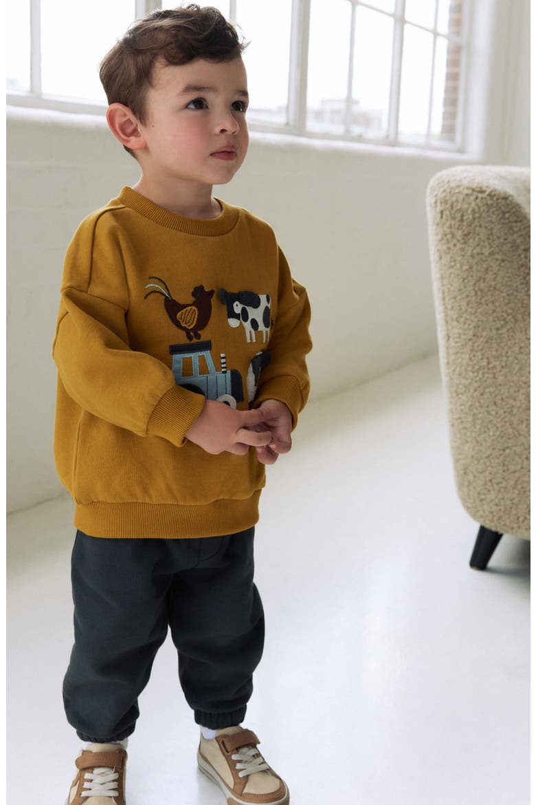 Kids' Farmyard Sweatshirt & Joggers Set, Alternate, color, YELLOW