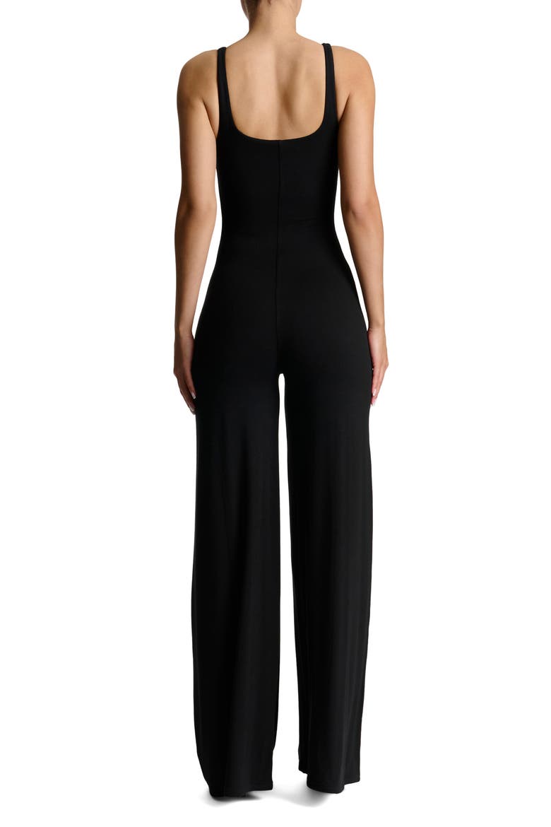 Sculpt Wide Leg Tank Jumpsuit, Alternate, color, BLACK