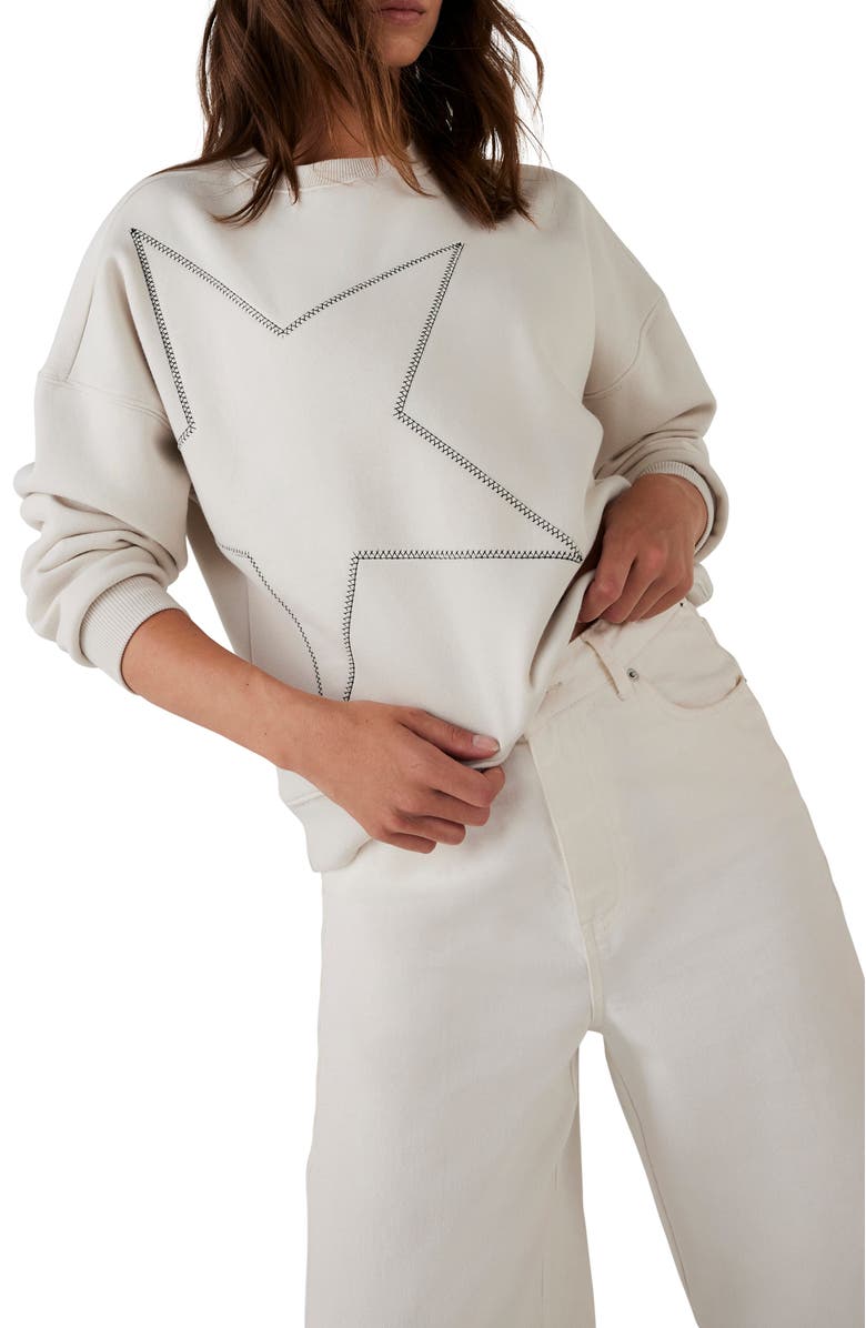 MINT VELVET Cotton Blend Star Sweatshirt, Main, color,