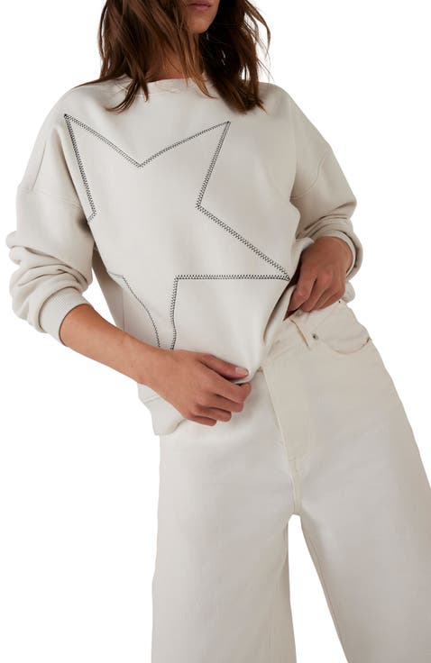 Cotton Blend Star Sweatshirt