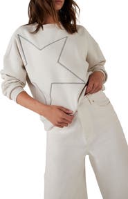 MINT VELVET Cotton Blend Star Sweatshirt