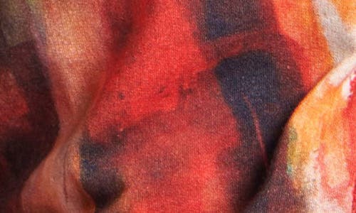 Apny Abstract Print Cotton Hoodie In Multi