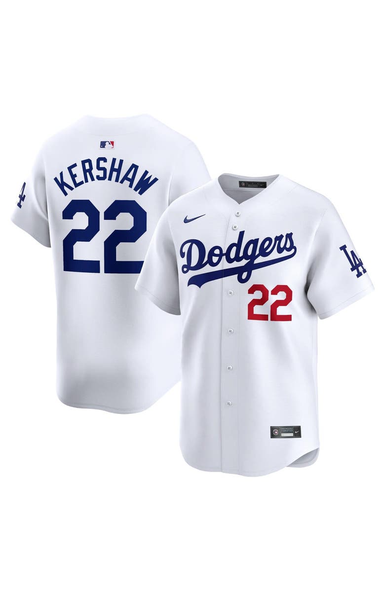 Nike Men's Nike Clayton Kershaw White Los Angeles Dodgers Home Limited Player Jersey, Main, color, 