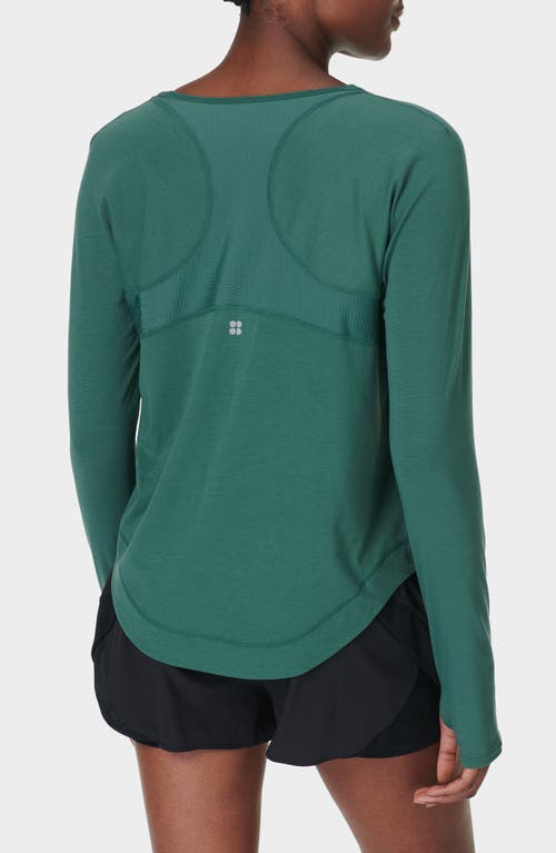 Sweaty Betty Breathe Easy Long Sleeve Running Top In Glade Green