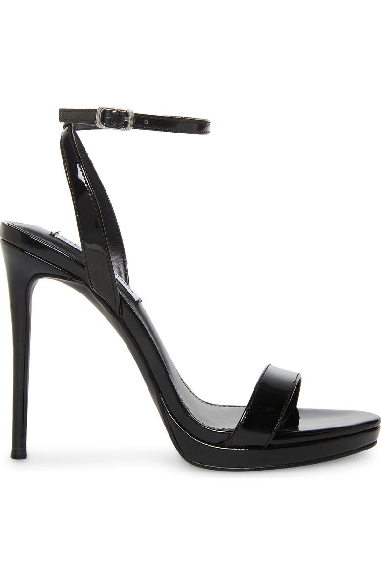 Steve Madden Wafer Ankle Strap Sandal, Alternate, color, Blk Patent