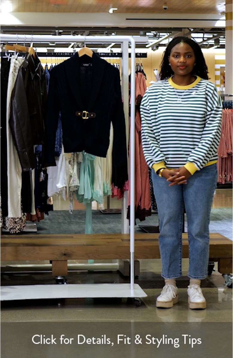 Buckle Cable Stitch Cotton Cardigan, sales video thumbnail