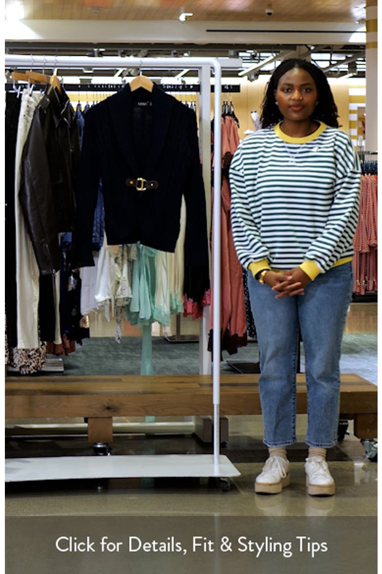 Buckle Cable Stitch Cotton Cardigan video