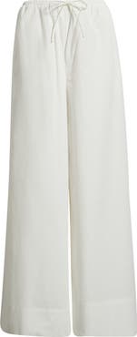 HOUSE OF CB Jae Stretch Cotton Wide Leg Pants