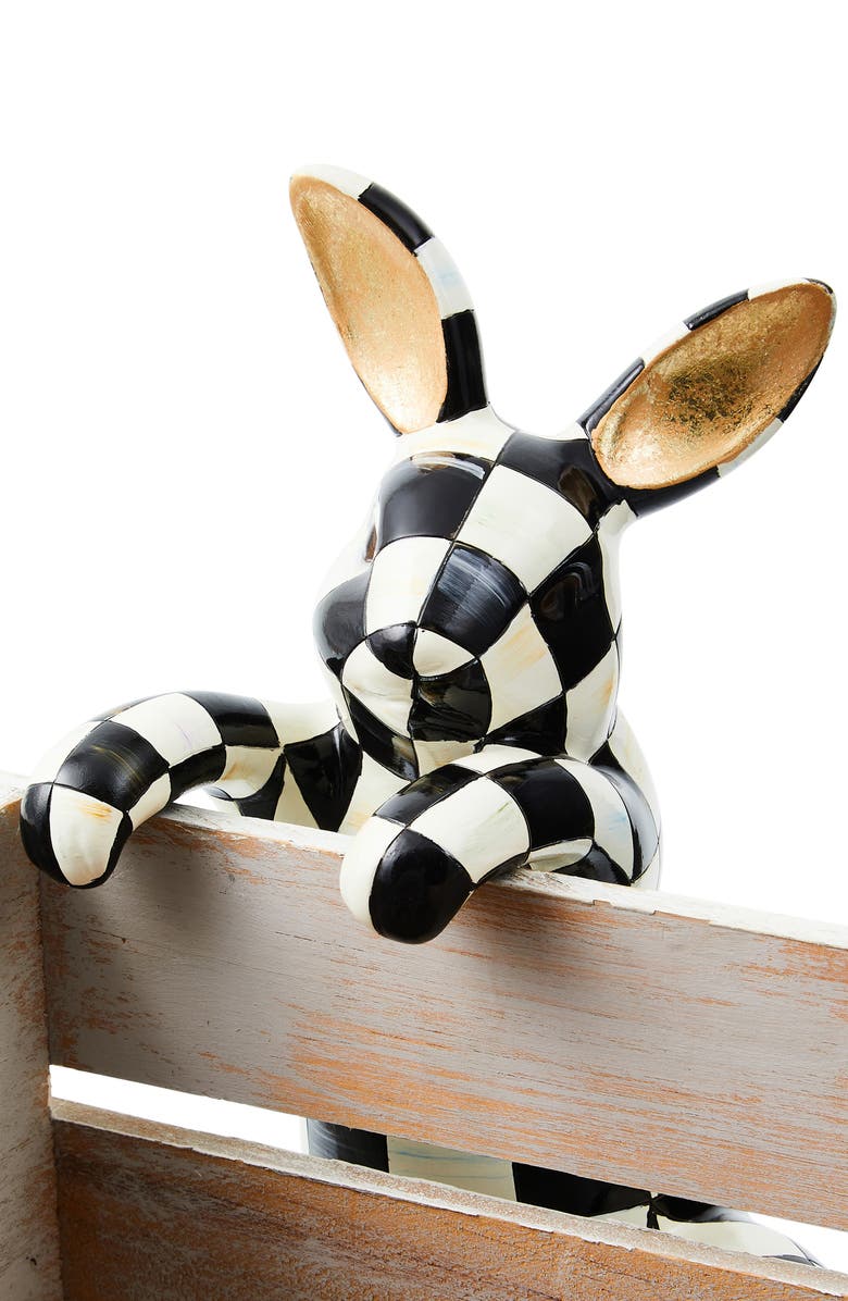 MACKENZIE CHILDS Courtly Check Bunny Fence Climber, Alternate, color, Black