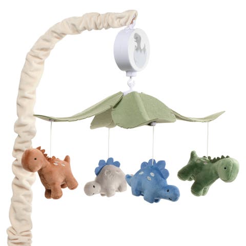 Dino-Might Multicolor Dinosaur Musical Baby Crib Mobile Soother Toy