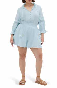 Long Sleeve Woven Romper