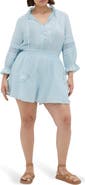 City Chic Long Sleeve Woven Romper