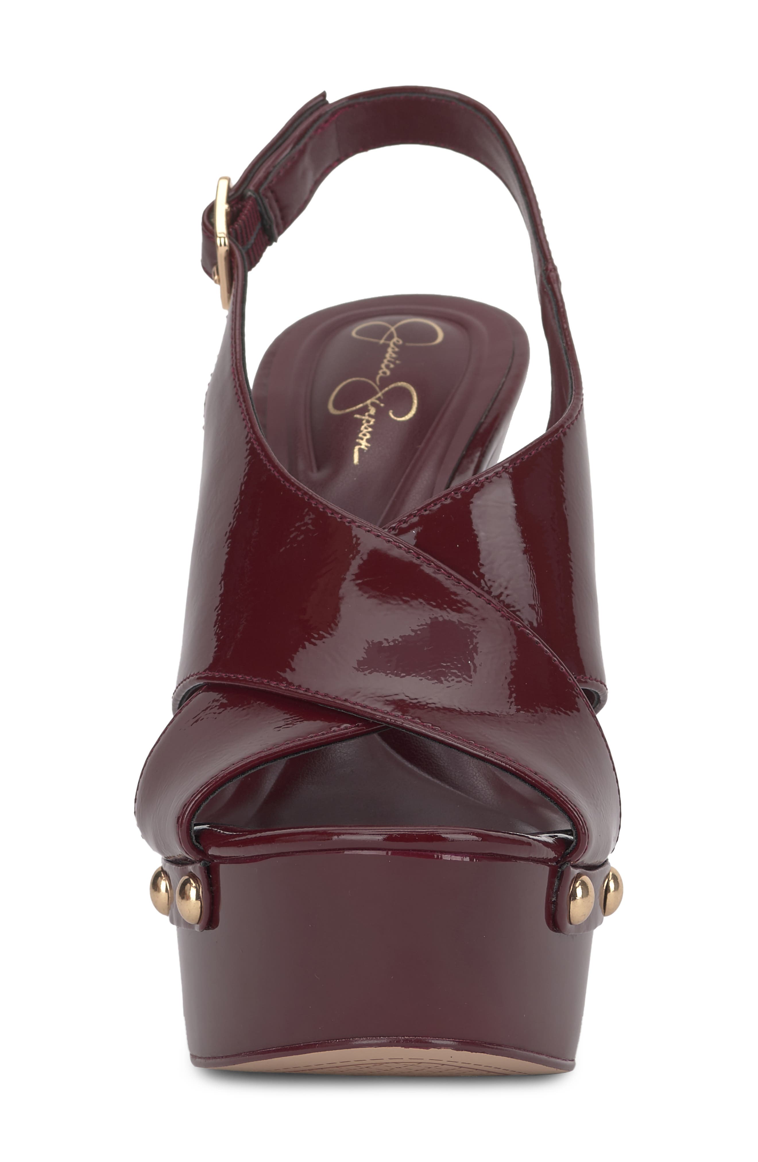 Caulira Platform Sandal, Alternate, color, VINEYARD RED