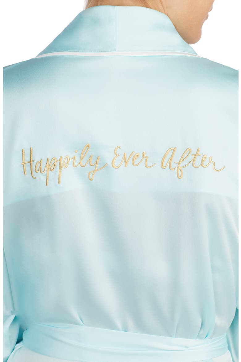 happily ever after charmeuse short robe, Alternate, color, AIR