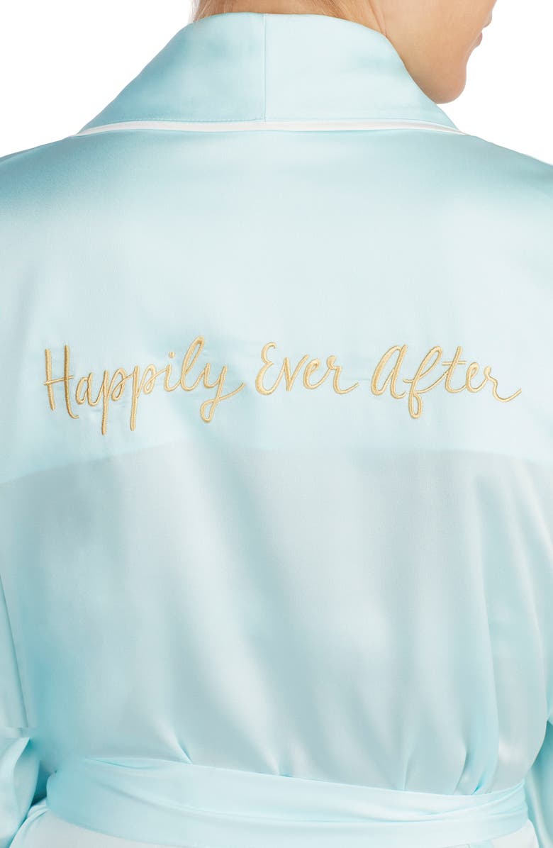 Kate Spade New York happily ever after charmeuse short robe, Alternate, color, Air