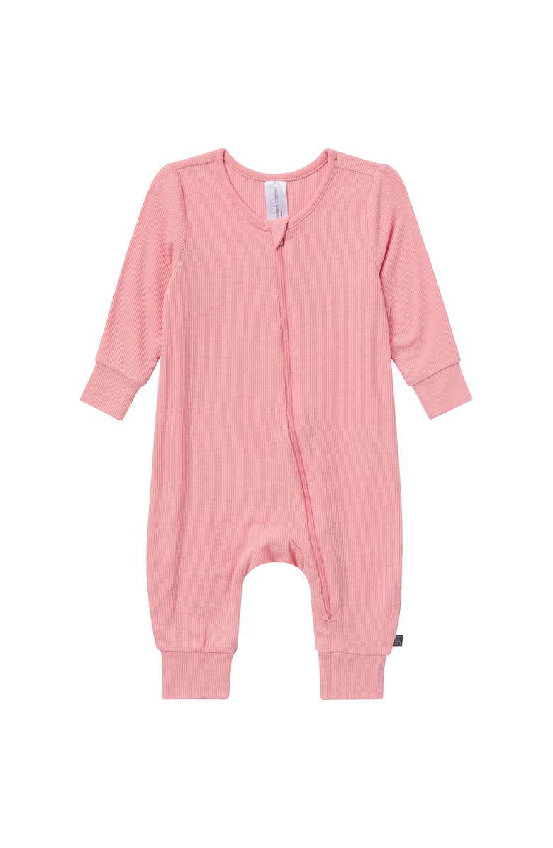 Modern Moments<sup>™</sup> by Gerber Long Sleeve Footless Rompers, Alternate, color, Pink