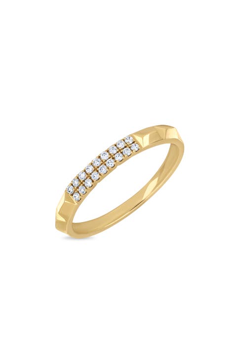 Cleo 18K Yellow Gold Diamond Stackable Ring