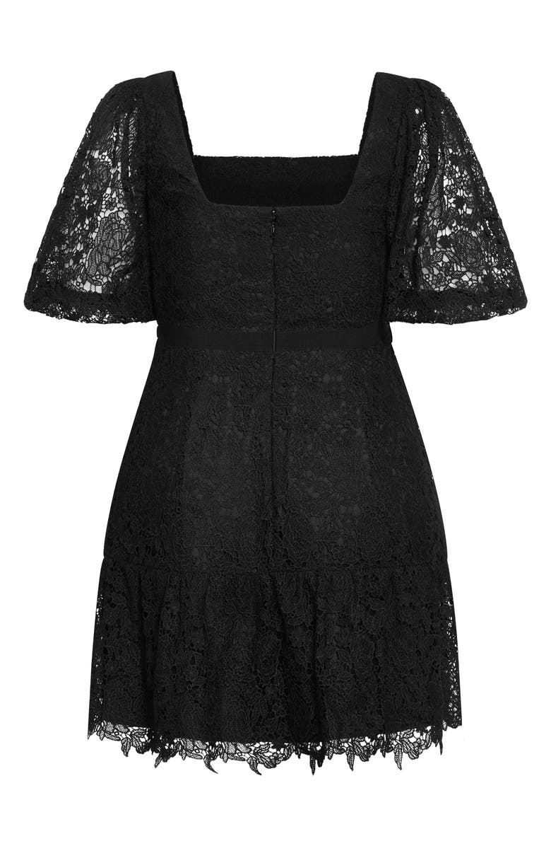 City Chic Priscilla Lace Minidress, Alternate, color, Black