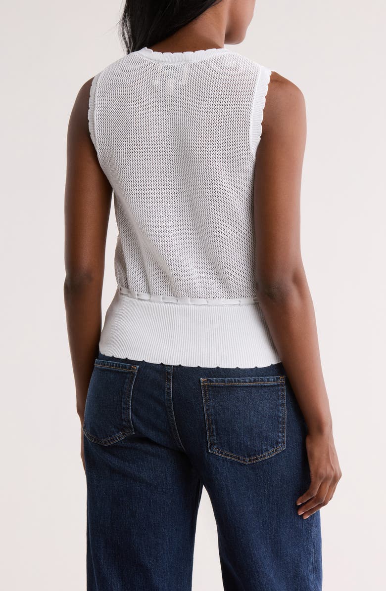 INDUSTRY REPUBLIC CLOTHING Scalloped Sleeveless Sweater, Alternate, color, 