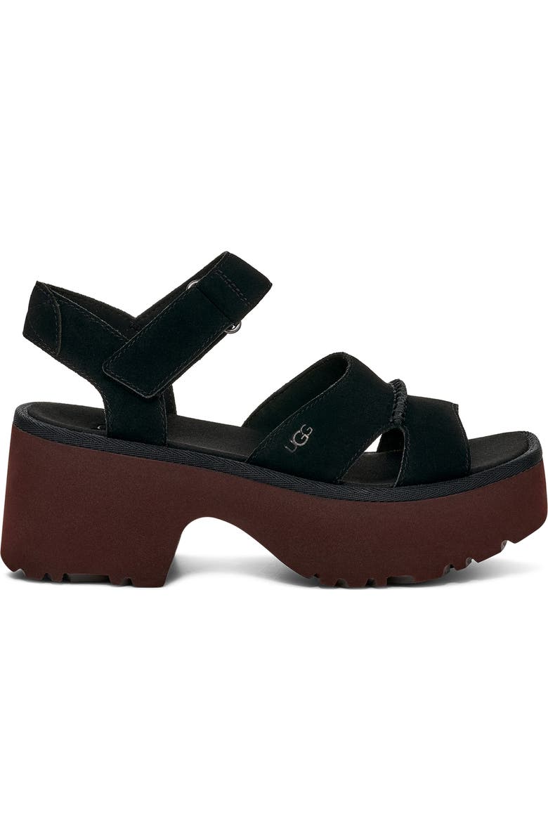 UGG<sup>®</sup> New Heights Platform Sandal, Alternate, color, Black