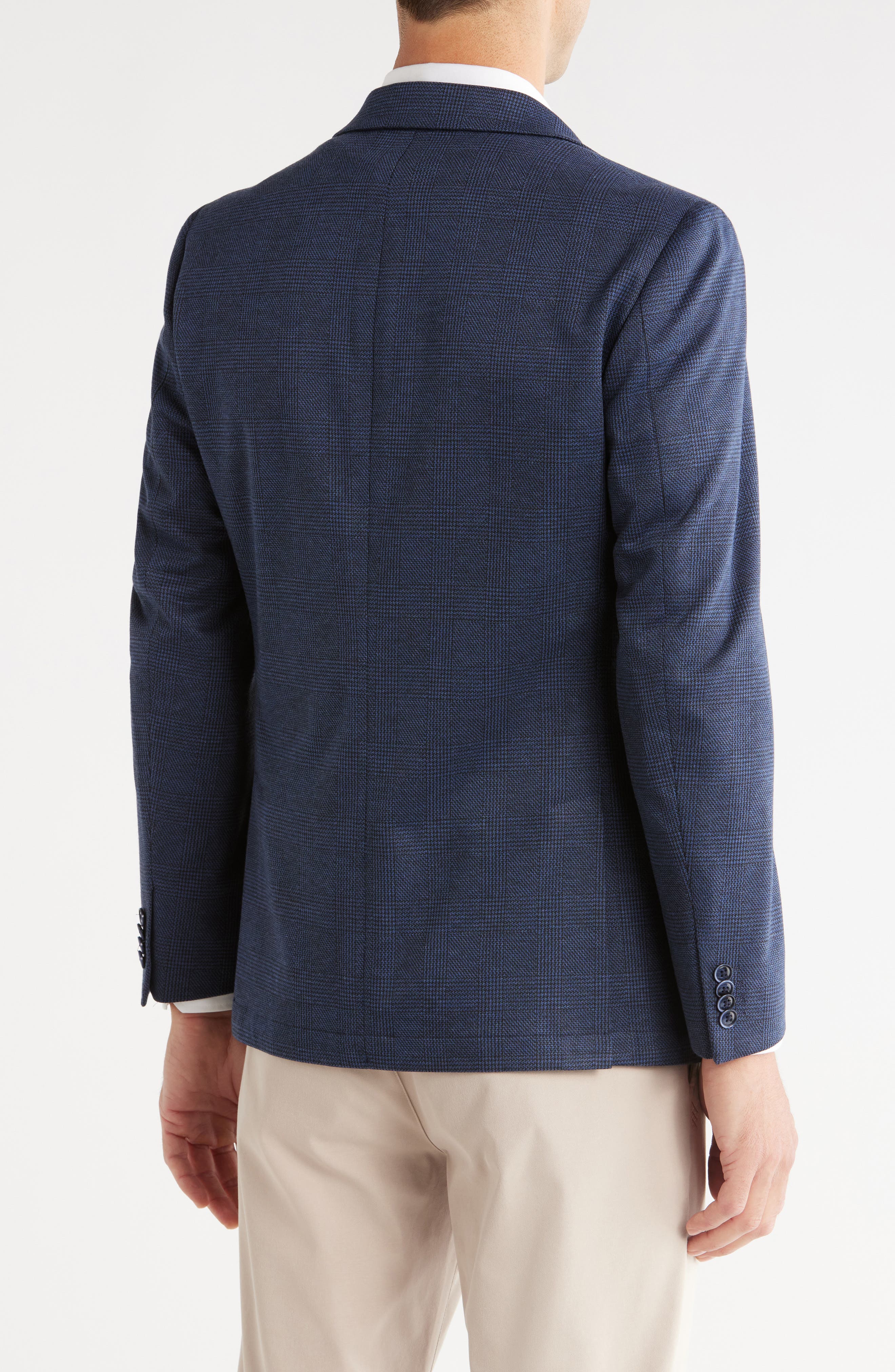 Plaid Notch Lapel Blazer - image 2