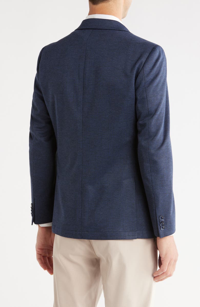 Original Penguin Plaid Notch Lapel Blazer, Alternate, color, Navy