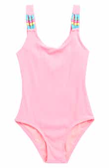 Beach Lingo Kids' Pony Bead One-Piece Swimsuit