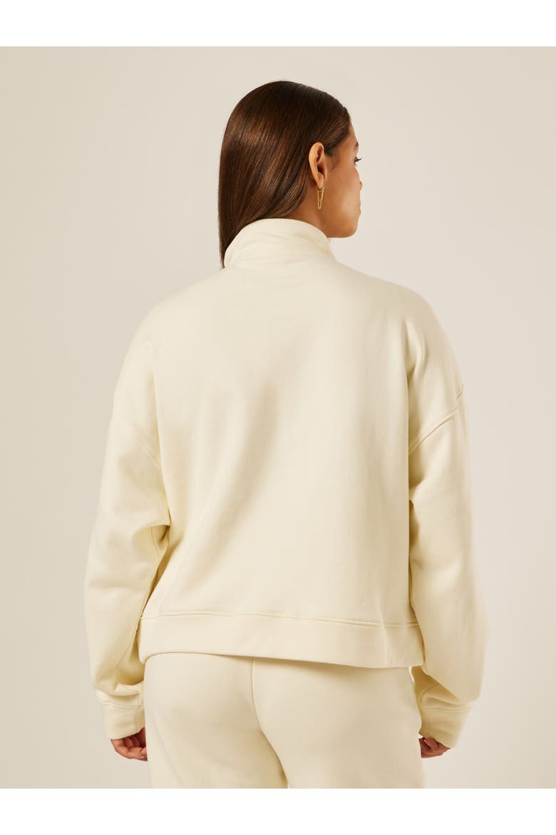 Varsity Athletica Quarter Zip Sweatshirt, Alternate, color, Marshmallow
