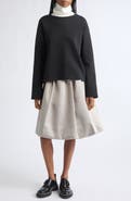 LII Gathered Midi Skirt