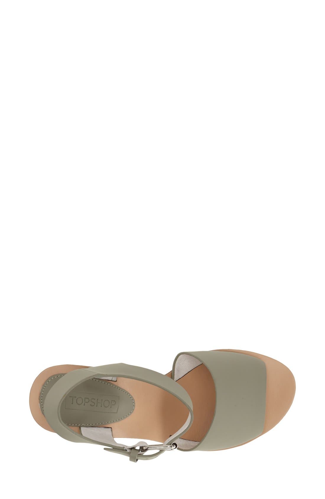 Platform Wedge Sandal, Alternate, color, LIGHT GREEN