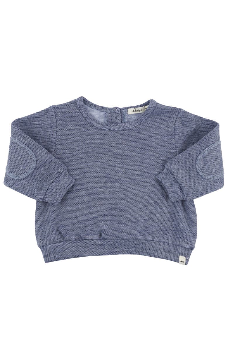 oh baby! Mini Honeycomb Elbow Patch Boxy, Alternate, color, Denim