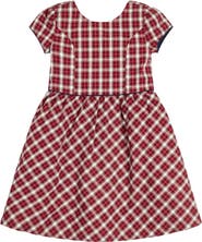 Hope & Henry Girls' Organic Short Sleeve Schoolgirl Dress, Toddler
